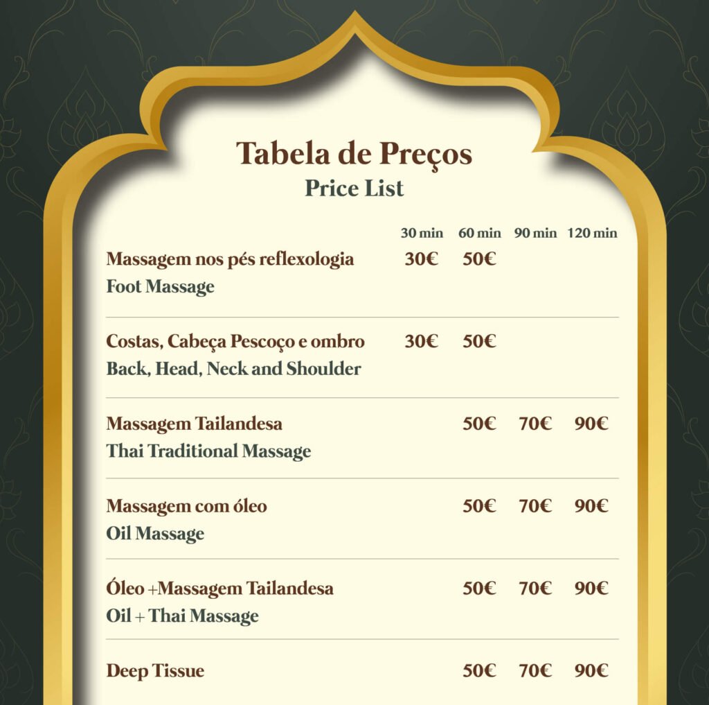 preços massagens tailandesas em lisboa